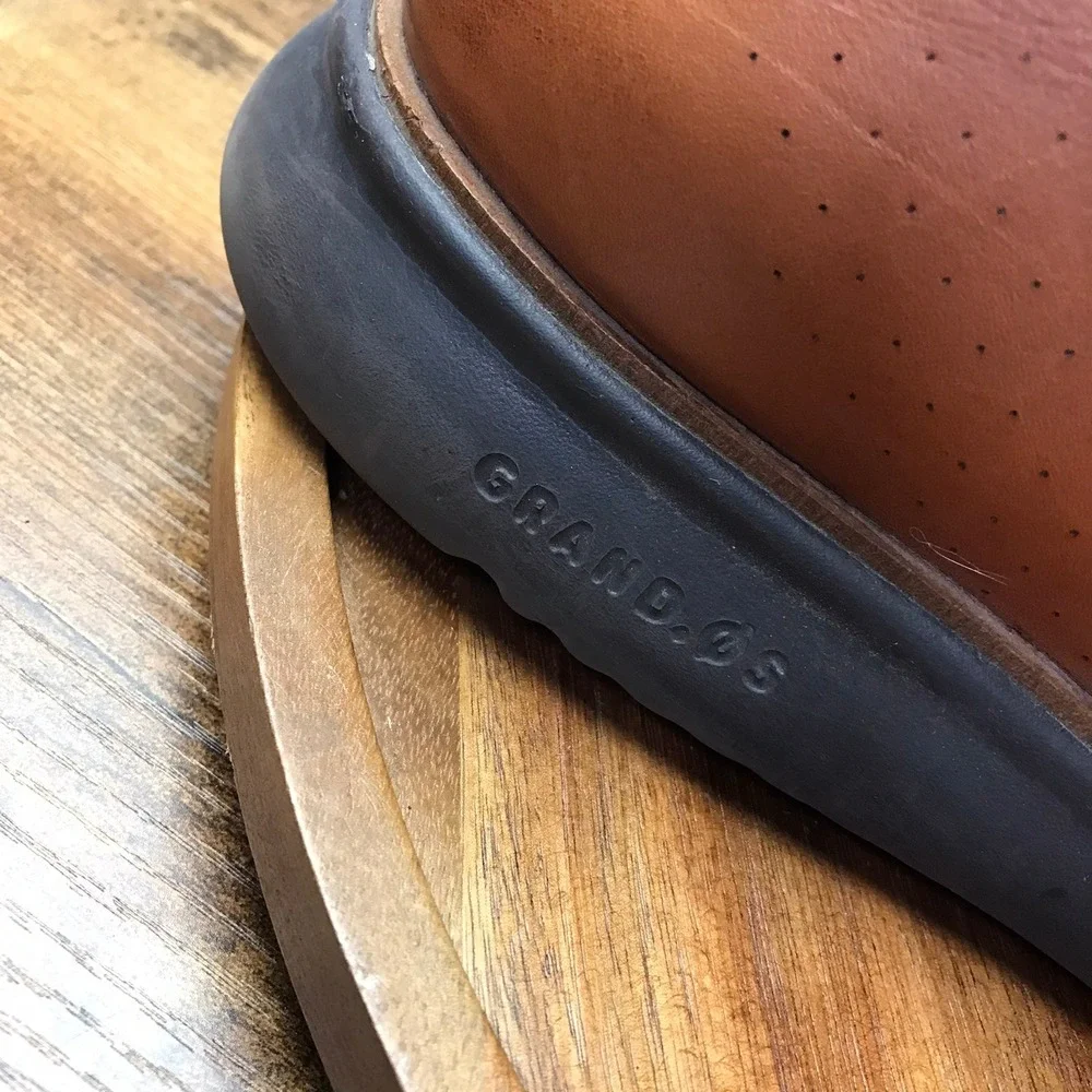 Cole Haan 2.ZERØGRAND Laser Wingtip Oxford Mens 16M British Tan Leather Lined